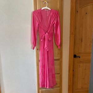 Zara Bright Pink Knit Top with Subtle Pattern